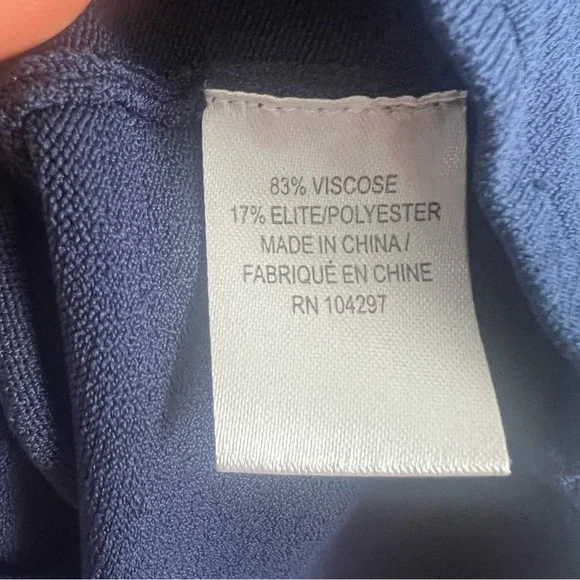 Milly Navy Blue Cold Shoulder Mini Dress Crewneck Small - Picture 5 of 6